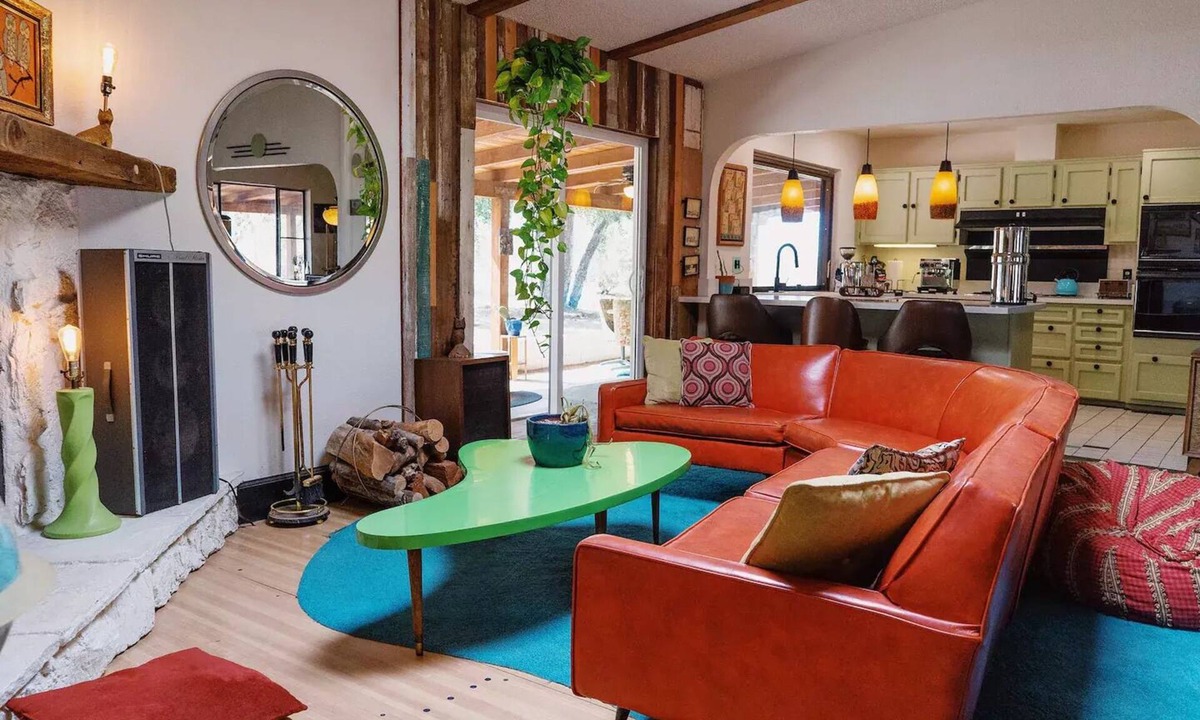 Yucca Valley House | 80s dreamworld with waterfall lagoon, bowling lane, hot tub under the Milky Way