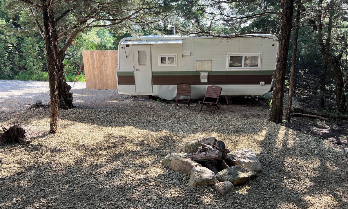 Chapman RV Rental | Cozy modified camper cabin