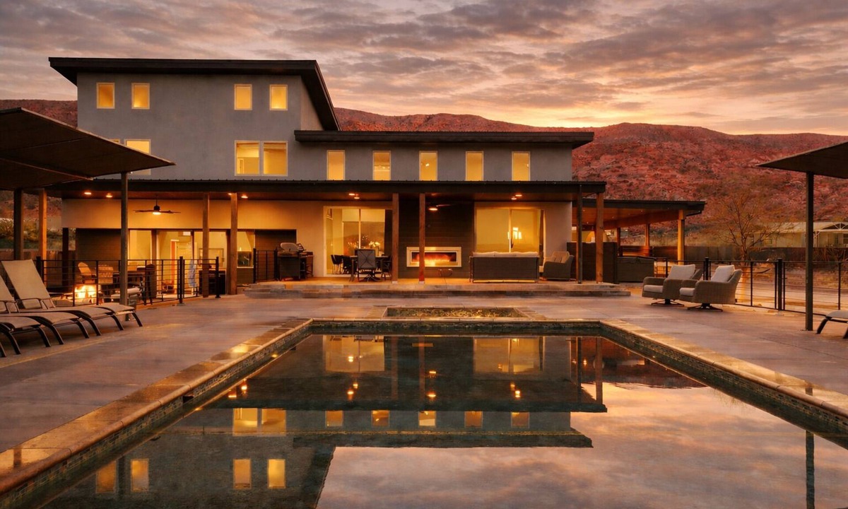Moab South Valley House | Exclusive Retreats Desert Panorama with Private Pool, Hot Tub, Bocce Court
