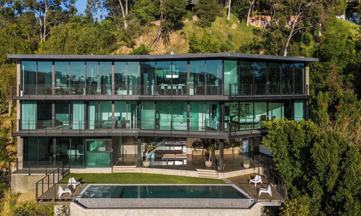 Hollywood Hills Villa | Glass Mansion - Chic Glass Villa in LA Hills with Views, Style & Serenity