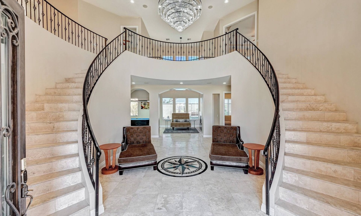 Spring Valley House | Gorgeous Double Staircase with over 5,100 Sq Ft! 4 miles To The Strip! Pool!