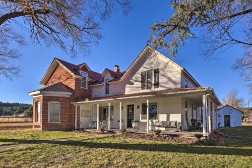 Blue House | Grand Porch & Peaceful Setting! Luna Farmhouse
