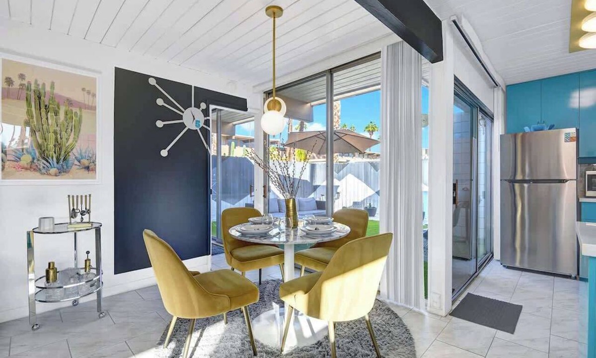Twin Palms Condo | Retro Mid-Century Modern Retreat at Historic Ocotillo Lodge