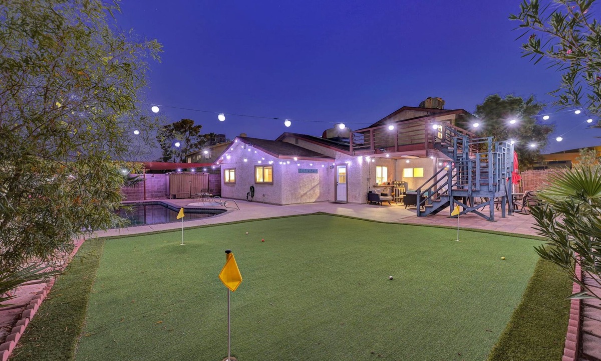 Chinatown House | Strip-Side Villa: 6 Beds, Pool, Mini Golf, Karaoke