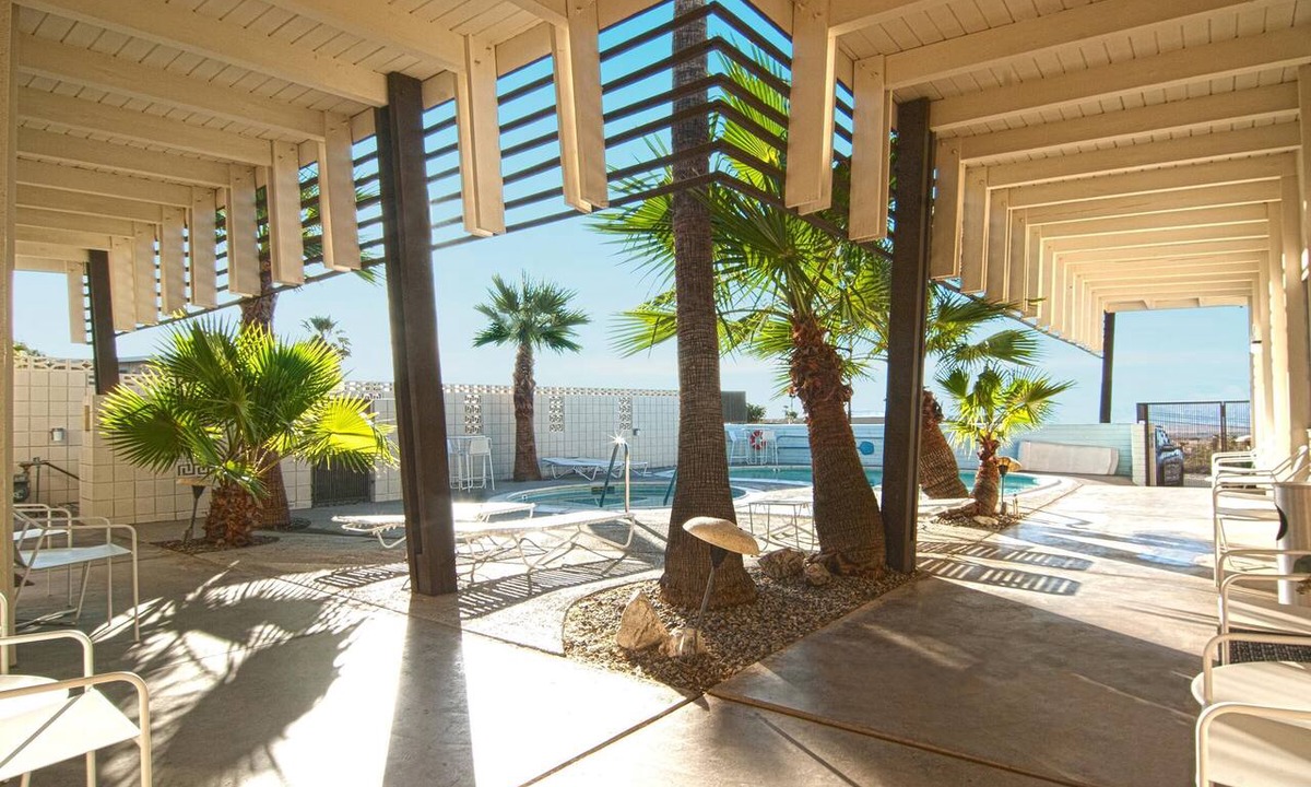 Desert Hot Springs Apartment | The Getaway 1BR #5: Pool, Mountain View, Kids/Pets welcome