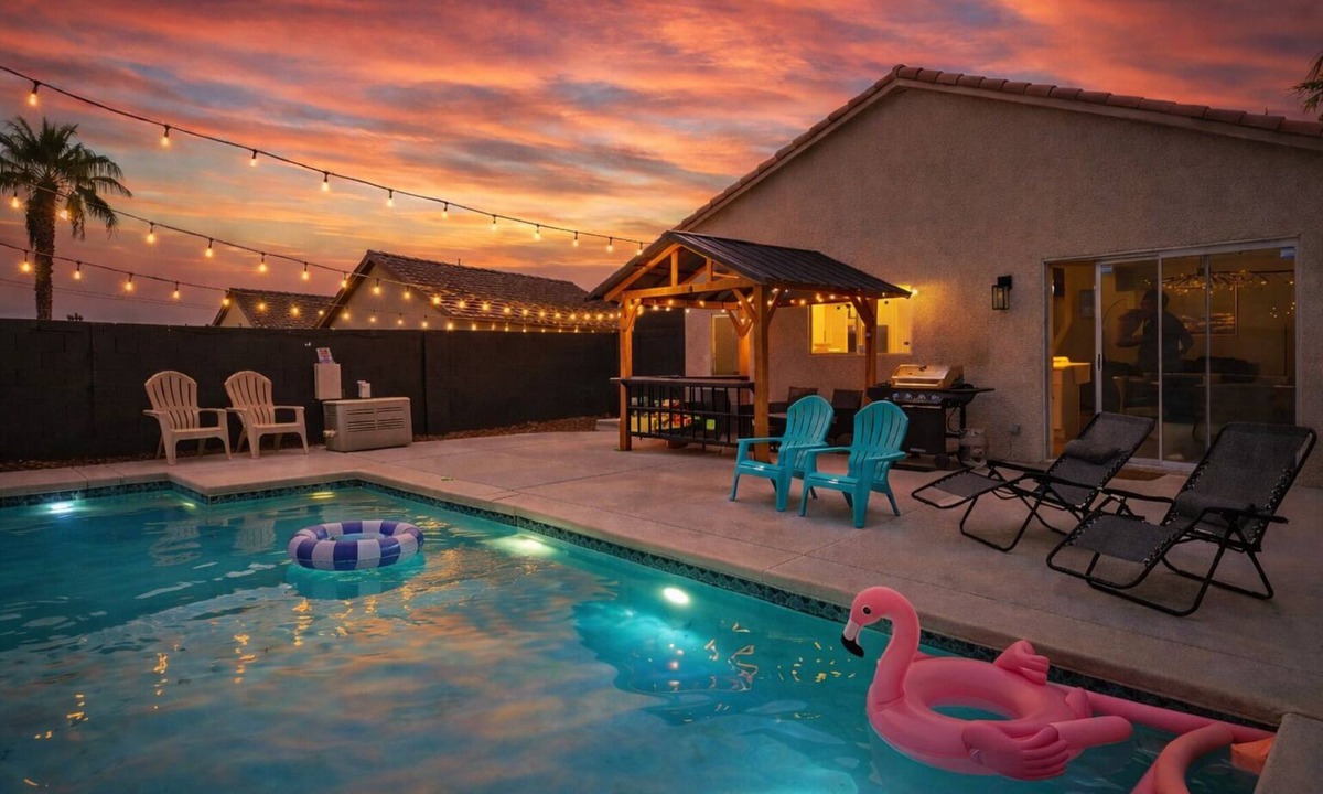 Rhodes Ranch House | Vegas Vista - Retro Arcade Villa with Pool Spa & BBQ Gazebo