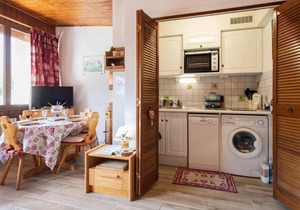 100m from shops, 2nd floor, balcony, parking, tv, ski locker, 30m², Valloire in Valloire