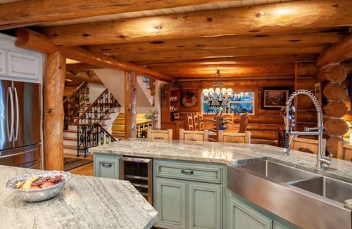 Fawnskin Cabin | 8 Bedroom/20 Beds, 6000 SQFT Log Cabin- Game Room, Golf, Lakefront with Dock