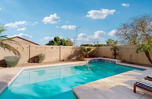 Mesa House | A Comfortable Mesa Escape with a Private Pool, Game Room, and Access to Shops