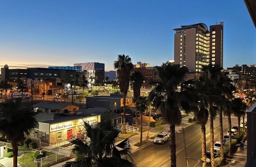 Downtown Las Vegas Condo | Balcony Luxury High Rise Downtown Fremont Casinos