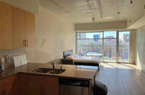 Downtown Las Vegas Condo | Balcony Luxury High Rise Downtown Fremont Casinos