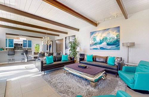 Twin Palms House | Classic mid-century retreat w/private outdoor pool, pool spa, firepit, gas grill