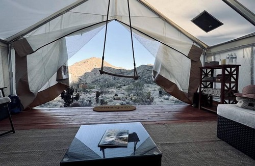 Nelson RV Rental | Desert Glamping Safari Tent Near Eldorado Canyon, Nevada