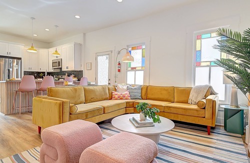 Sherman Heights House | Downtown Boho Bungalow with Spa, Fire Pit & Parking