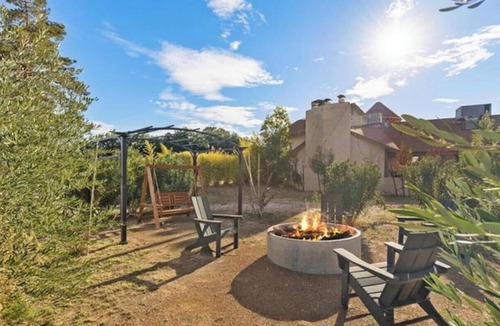 Sunrise Manor House | Gated 6BR Family Home: Pool Table, Fire Pit & Strip Views