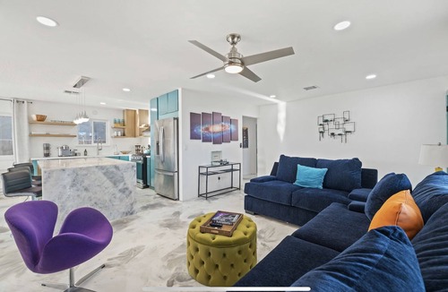 Desert Hot Springs House | Heated Pool-Spa, Mini Golf, Fire Pit, Game Room, Stunning Views, and More!