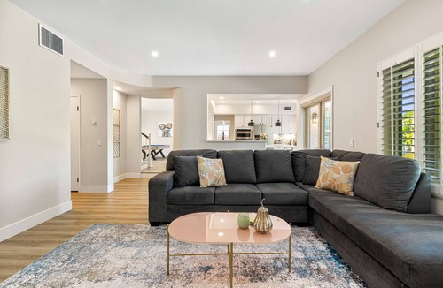 Estacio House | Lush Bliss Living - Private Yard, Walking distance to Coachella