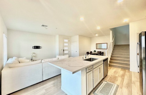 Las Vegas House | Luxurious Summerlin Townhome,BEDROOM downstairs/Loft UP with STRIP&CITY VIEWS!