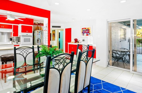 Southwest Village House | Mid-Century modern home in Old Town with yard, pool, games & alfresco dining