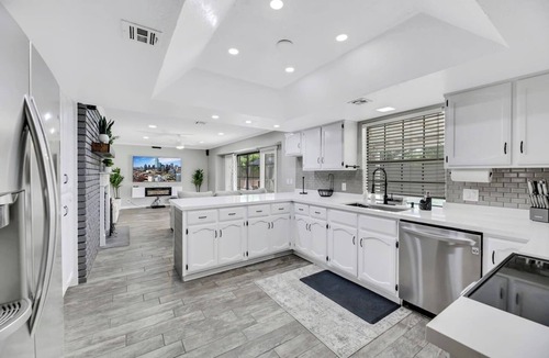 Las Vegas Villa | Modern Farmhouse Villa w/Theater Room and Hot Tub