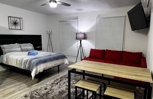 Las Vegas Apartment | Privet Studios separate entry and full kitchen we are conveniently located