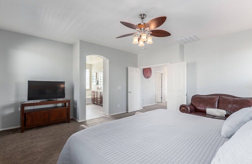 Seville House | Resort Backyard Heated Pool & Jacuzzi with downstair suite