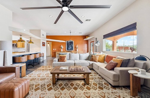 Apache Junction House | Resort-Style Backyard, Heated Pool, Waterslide & Mountain Views