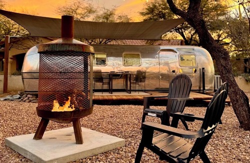 New Tucson House | Rocketship Airstream, a lovingly restore 31-foot 1973 Aistream Sovereign.