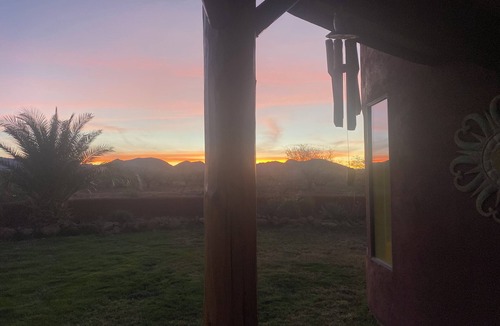 Rio Rico Apartment | Secluded desert guest house with outdoor fireplace.