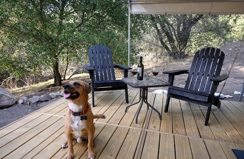 Pauma Valley RV Rental | Secluded Mountain Wall Tent with Scenic Valley Views near Palomar Mountain, CA