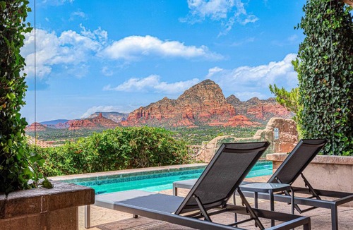 West Sedona House | Sedona Luxury with 75’ Lap Pool, Hot Tub & Breathtaking Vortex Views
