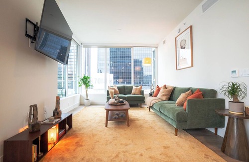 East Village Apartment | Spacious 2BR San Diego Urban Oasis w/AC & Designer Style