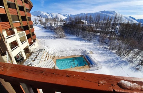 Bergers Apartment | Studio avec piscine privee et balcon amenage a Huez