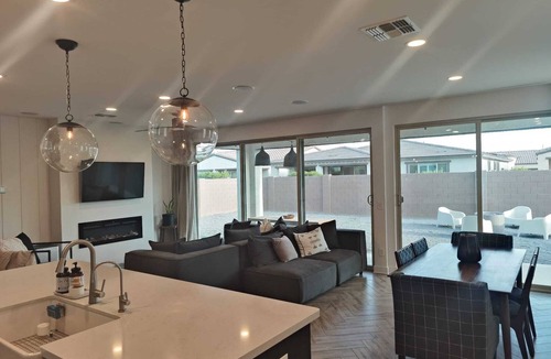 Queen Creek House | Third bedroom has a fun loft bed with a projector for a TV!