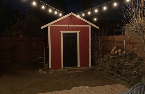 Big Bear City Cabin | Top Rated Cabin Fenced Backyard with AC