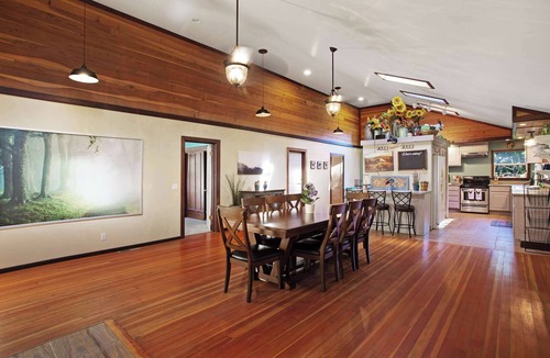 Fort Bragg House | Tree-lined Home with Hot Tub, Firepit & Large Yard