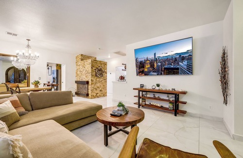 Spring Valley Villa | Upscale Retreat w/Pool, Spa, Tiki Bar, Near Strip, Sleeps 6