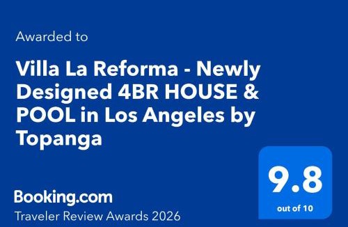 Woodland Hills Villa | Villa La Reforma - Newly Designed 4BR HOUSE & POOL in Los Angeles by Topanga