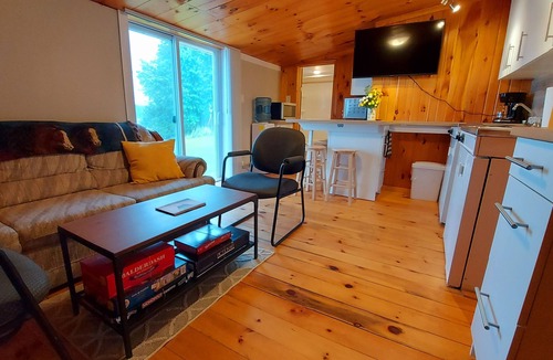 Combermere Condo | WaterFront 2 Bdrm, 2 Bath Cottage Suite with Beach, Dock, Firepit, BBQ, Deck
