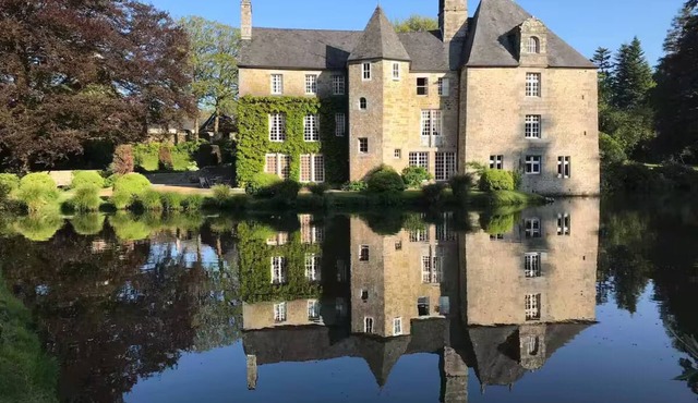 16th century chateau, Bay of Mont Saint Michel in a romantic setting in Sartilly-Baie-Bocage