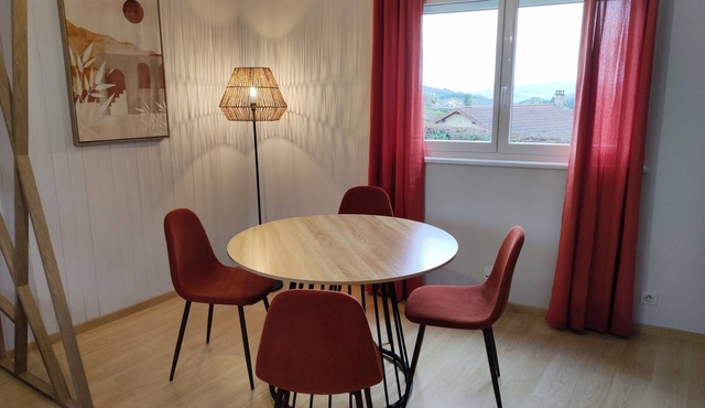 35m2 apartment in the heart of the village 5mn from the RCEA 25mn from the TGV-clunisois station in Dompierre les ormes
