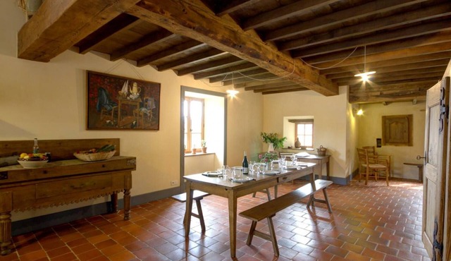 Authentic cottage for 12 with terrace in countryside in Saint-Just-la-Pendue