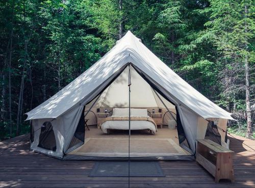 Carson Glamping Escapes in this Wonderful Bell Tent Rental in Washington in Carson