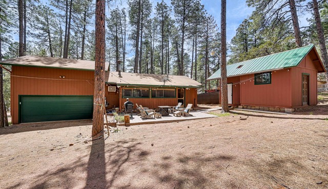 Forest Views & Fire Pit: Cozy Pine Cabin