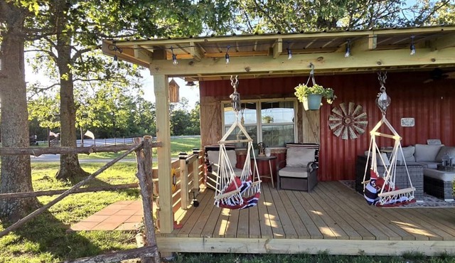 Gorgeous Container for a Romantic Getaway on a Ranch with Incredible Views in Gainesville, Missouri in Gainesville