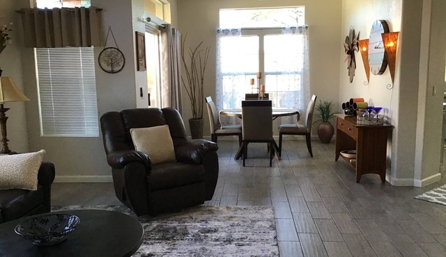House refurbished in HOA with its own great recreational area and heated pool.
