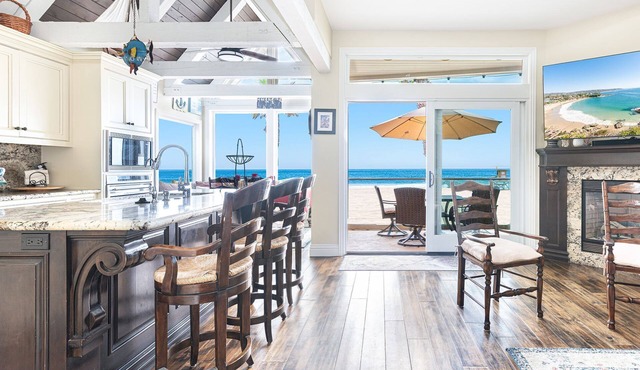 Luxury Tri-Level Beachfront Home w/AC, Panoramic Ocean Views, Directly on the Sand!