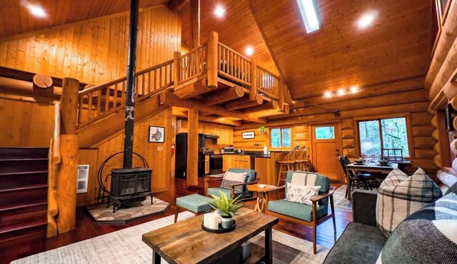 Mt. Baker Log Cabin | Fireplace + Fast WiFi in Glaicer