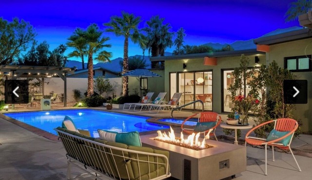 NEW! Beautiful Private Oasis w/Pool, Spa, Firetable, Mt. Views, & Chefs Kitchen