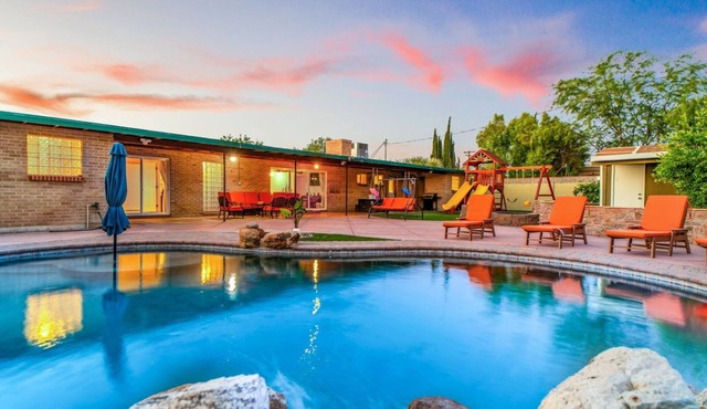Private Desert Spa Retreat Pool, Corporate Insurance Stays Welcome